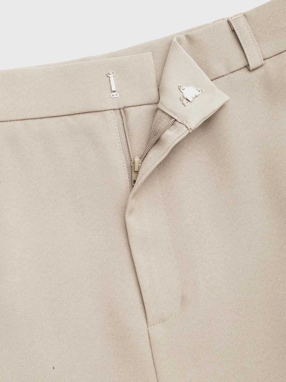 imageCIDER Solid High Waist Split Maxi SkirtBeige