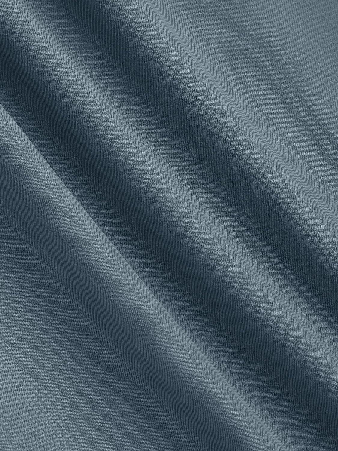 imageCIDER Solid High Waist Split Maxi SkirtBlue