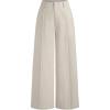 imageCIDER LinenBlend High Rise Solid Pocket Wide Leg TrousersBeige