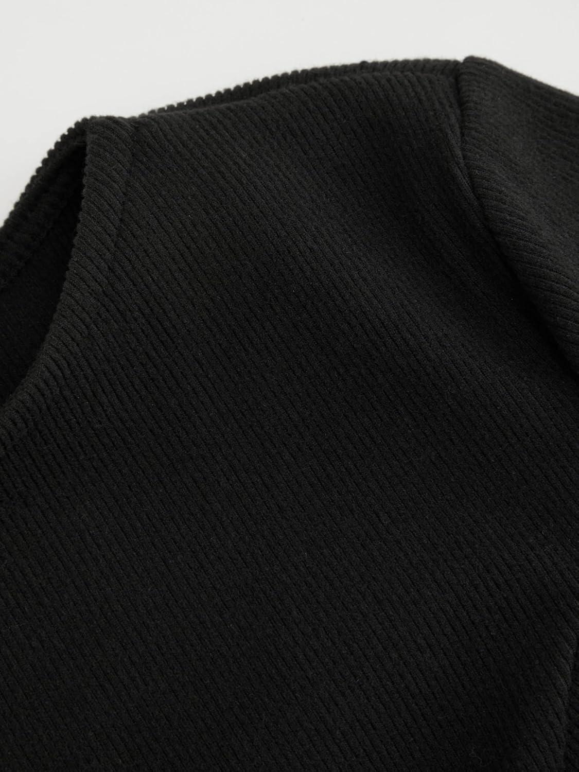 imageCIDER Women Blazer Long Sleeve Button Down Business Casual Office JacketBlack