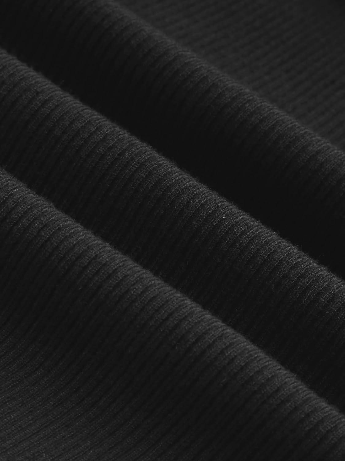 imageCIDER Asymmetrical Neck Solid Crop Long Sleeve TopBlack