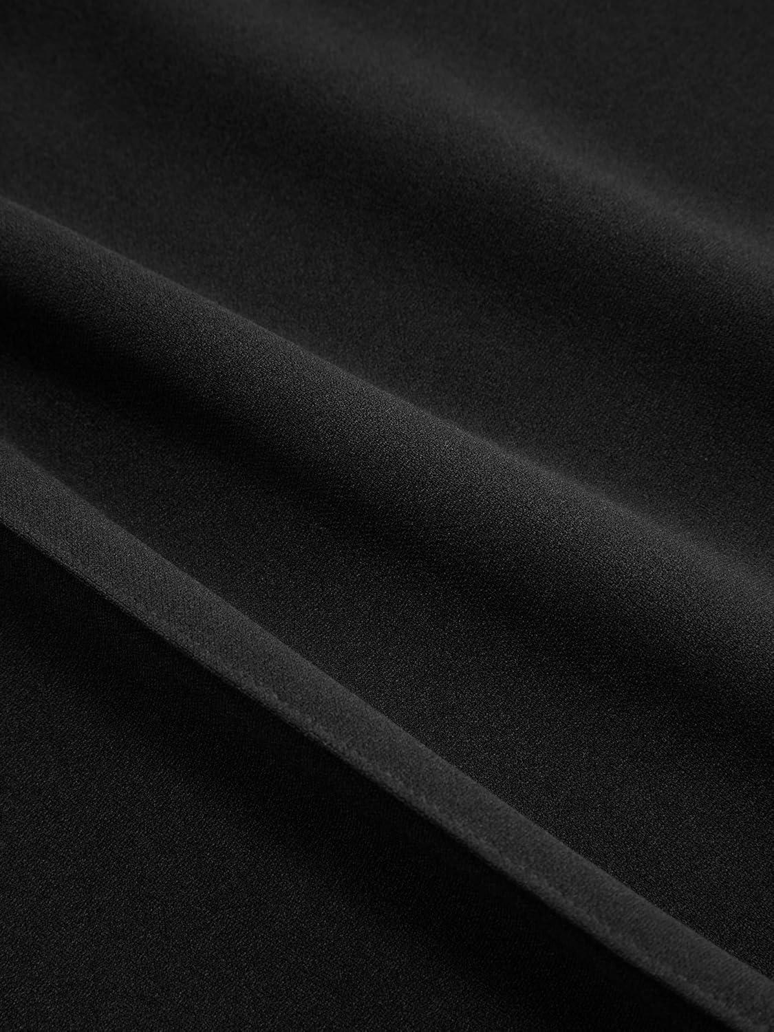 imageCIDER Women Maxi Skirt Long High Waist ALine Skirt with BeltBlack