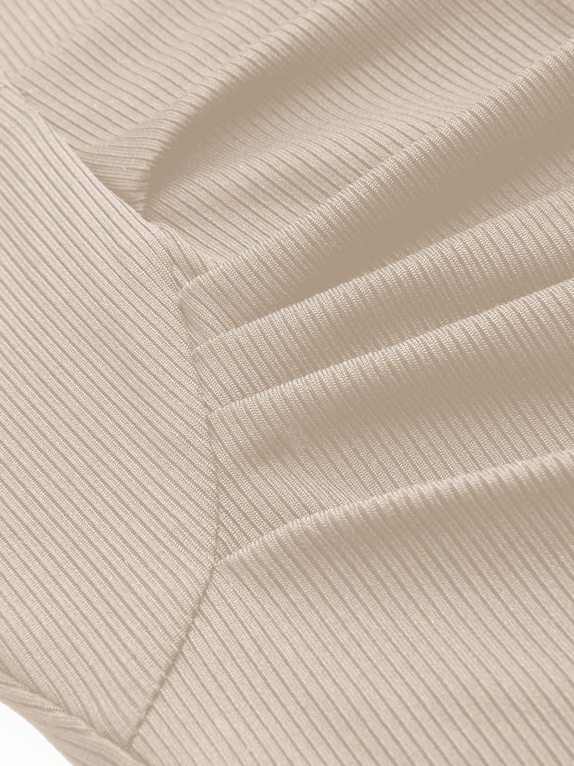 imageCIDER Going Out Tops Square Neck Ruched Short Sleeve Slim Fit Tee Shirt Basic Casual Tops for WomenBeige