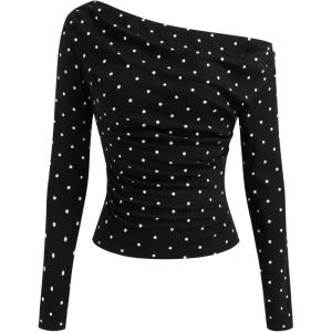 CIDER Womens Going Out T-Shirt Beach Palm Tree Print Casual Vacation Y2K Tee(White)