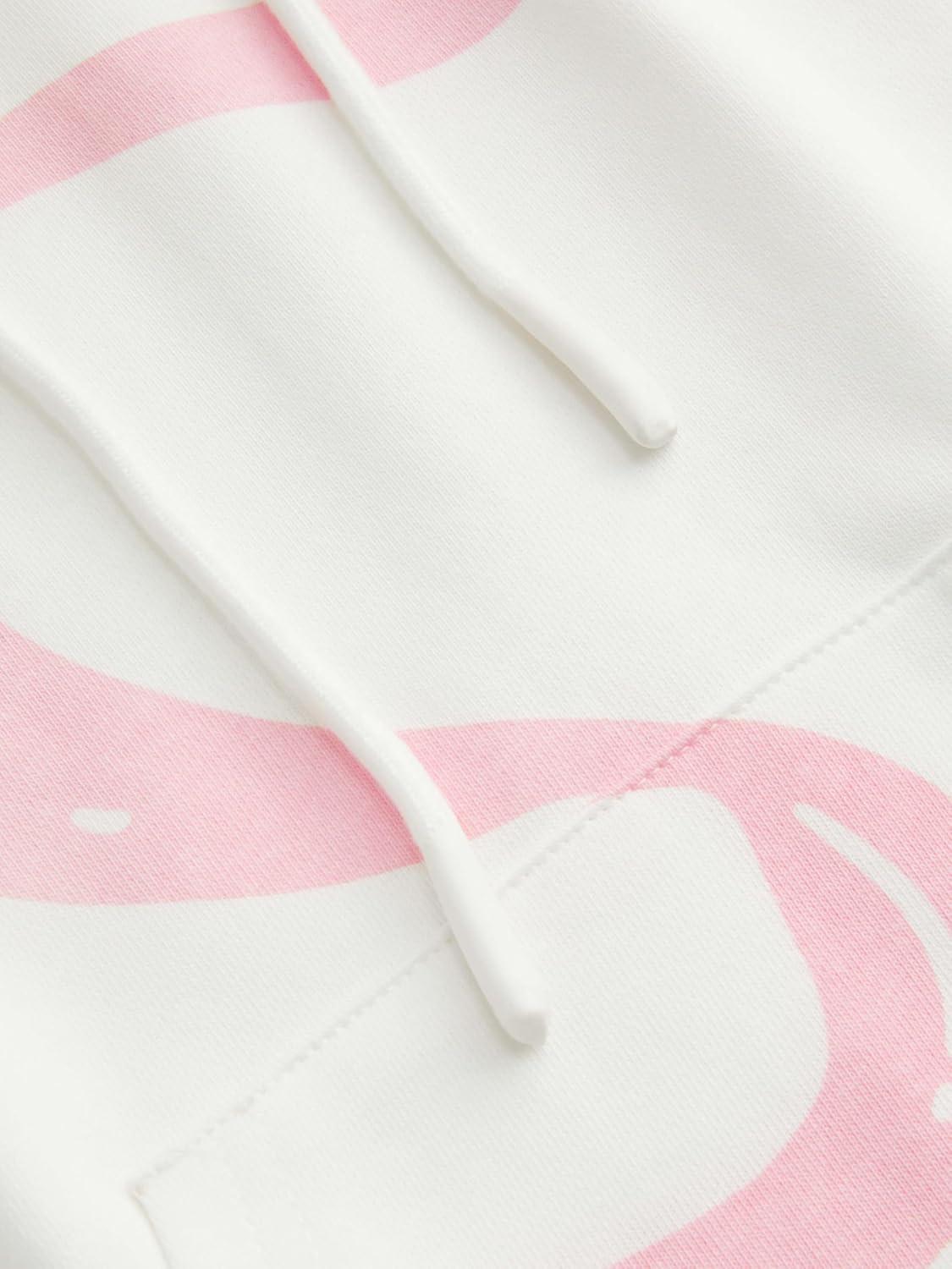 imageCIDER Womens Hoodie with Ribbon Print Casual Pullover SweatshirtWhite