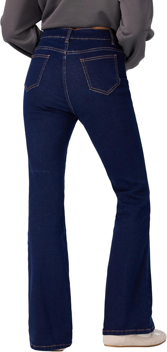 imageCIDER Women Stretchy Flare Leg Jeans Fashion Denim PantsDark Navy