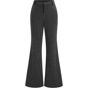 CIDER Women’s Striped Bell Bottom Pants High Waist Flare Trousers(Black)