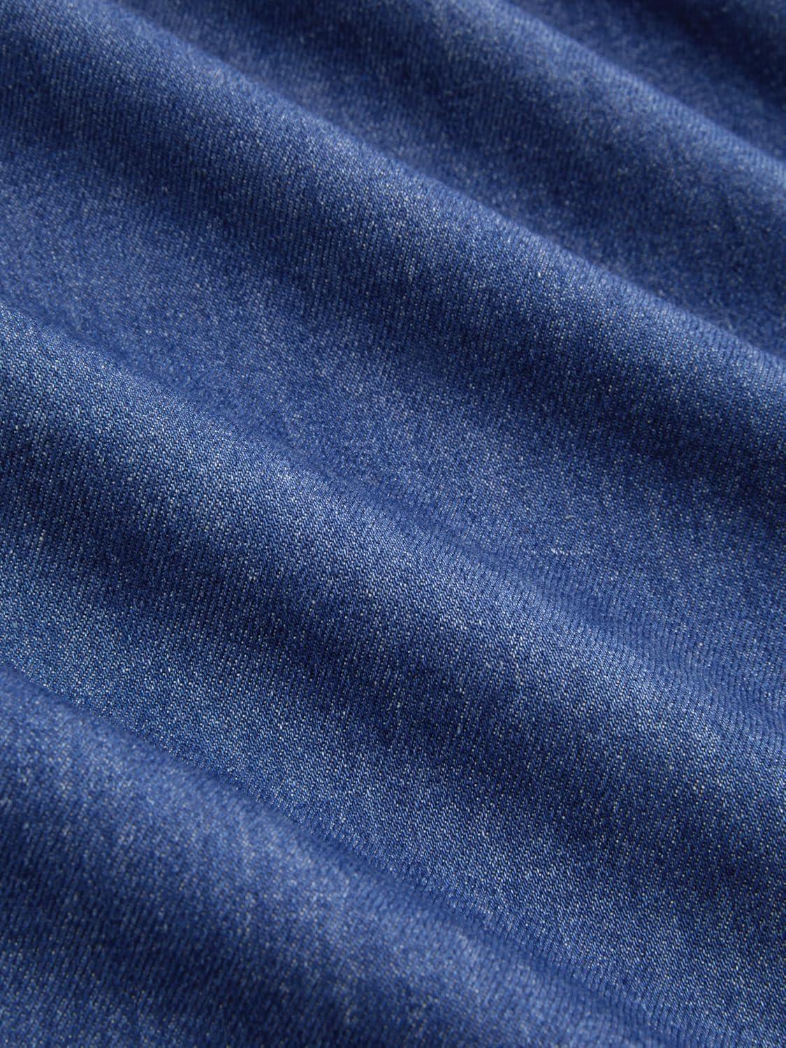 imageCIDER Drawstring Wide Leg Jeans for Women High Waisted Baggy Jeans Denim Pants with PocketsBlue Size Up