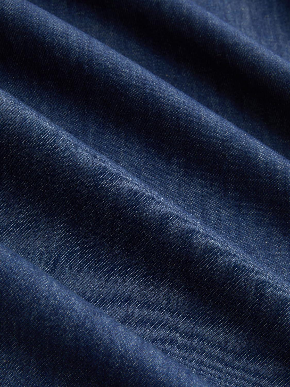 imageCIDER Drawstring Wide Leg Jeans for Women High Waisted Baggy Jeans Denim Pants with PocketsDark Navy Size Up