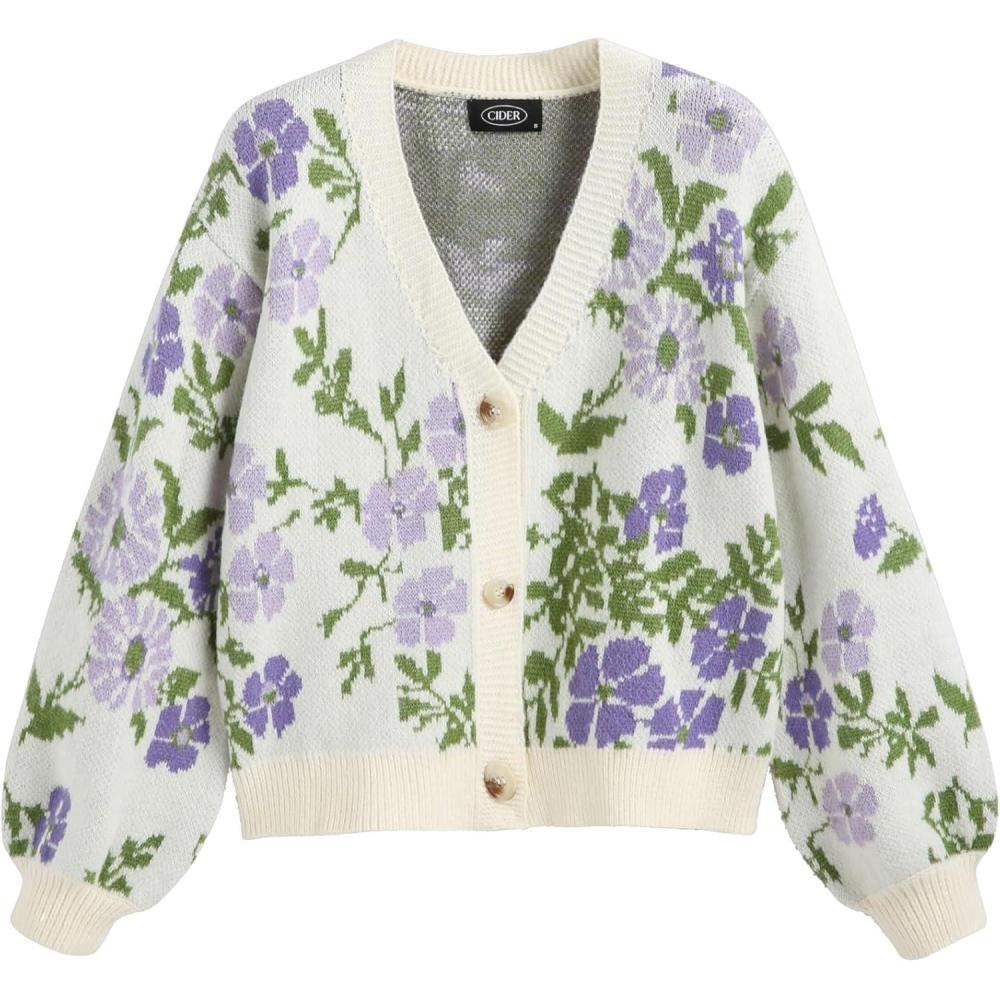 imageCIDER Tea in The Garden Knit Cardigan Multicolor XS