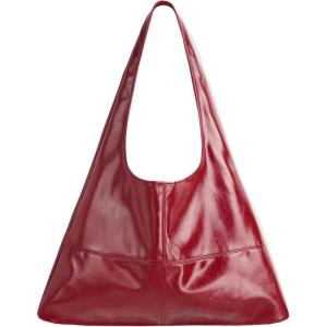 CIDER Solid Faux Leather Large Capacity Tote Shopper Bag(Red)