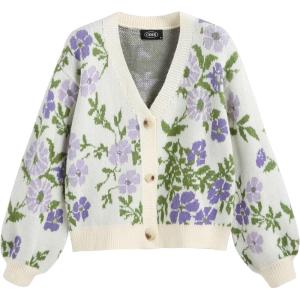 CIDER Tea in The Garden Knit Cardigan: Multicolor, XS