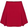 imageCIDER Mini Skort Pleated Skirt High Waist Skirts for Women Short Zipper Skort Solid Skater Skirt LinedRed