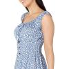 OSTOO Robe Longue d&rsquo;été 2025 à Volants Style bohème à Volants pour Femme(Bleu)