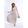OSTOO Robe Longue d&rsquo;été 2025 à Volants Style bohème à Volants pour Femme(Bleu/Fleur)