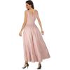 OSTOO Robe Longue d&rsquo;été 2025 à Volants Style bohème à Volants pour Femme(Denim Rose)