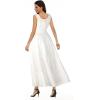 OSTOO Robe Longue d&rsquo;été 2025 à Volants Style bohème à Volants pour Femme(Ecru)