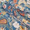 OSTOO Robe Longue d&rsquo;été 2025 à Volants Style bohème à Volants pour Femme(Fleurs de Noix de Cajou Bleues)