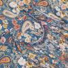 OSTOO Robe Longue d&rsquo;été 2025 à Volants Style bohème à Volants pour Femme(Fleurs de Noix de Cajou Bleues)