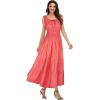 OSTOO Robe Longue d&rsquo;été 2025 à Volants Style bohème à Volants pour Femme(Mandarine)