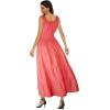 OSTOO Robe Longue d&rsquo;été 2025 à Volants Style bohème à Volants pour Femme(Mandarine)