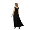 OSTOO Robe Longue d&rsquo;été 2025 à Volants Style bohème à Volants pour Femme(Noir Uni)