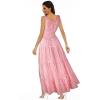 OSTOO Robe Longue d&rsquo;été 2025 à Volants Style bohème à Volants pour Femme(Rose/Plaid)