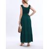 OSTOO Robe Longue d&rsquo;été 2025 à Volants Style bohème à Volants pour Femme(Vert Foncé)