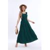 OSTOO Robe Longue d&rsquo;été 2025 à Volants Style bohème à Volants pour Femme(Vert Foncé)