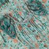 OSTOO Robe Longue d&rsquo;été 2025 à Volants Style bohème à Volants pour Femme(Vert/Fleur)