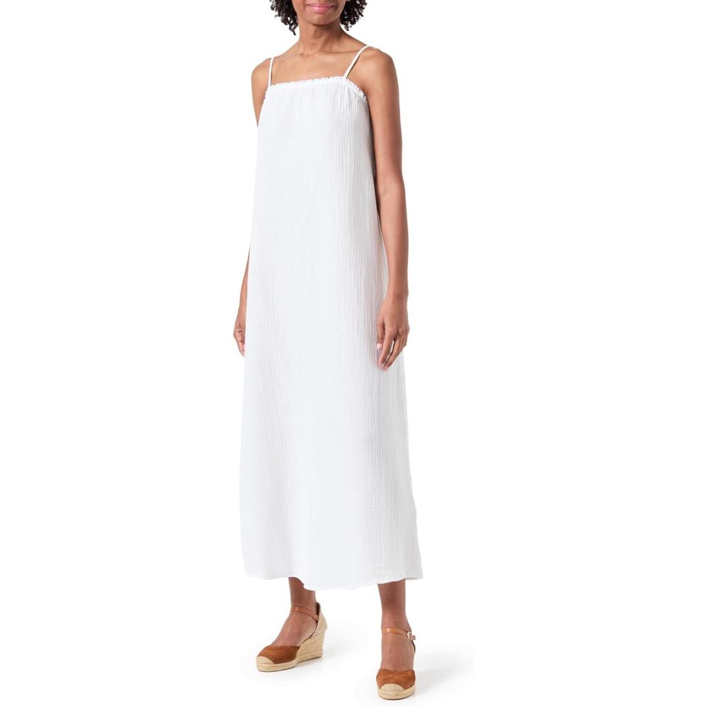 imageVERO MODA Vmnatali Robe Singlet WVN GA SPE Longue FemmeBlancheneige