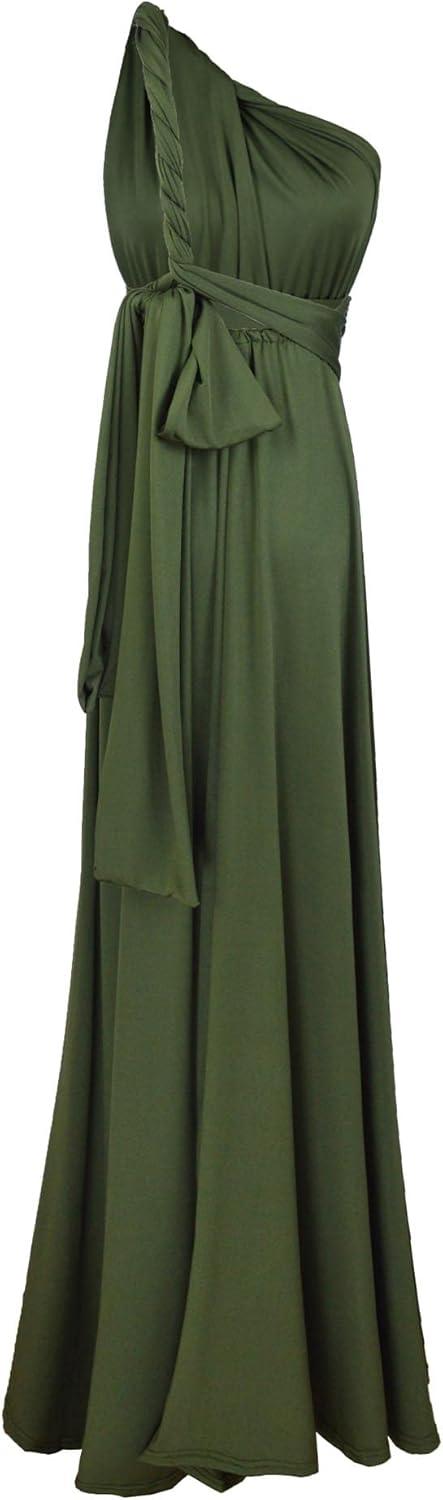 imageRobe soire pour femme lgante avec dos nu et col V longueur au sol pour la plage mariage demoiselles dhonneur bal ltVert Arme