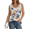 Débardeur sans manches pour femme – Débardeur d&rsquo;été sexy en coton – Coupe ample – T-shirt de sport – Couleur unie – Haut basique – Mode d&rsquo;été (disponible en grande taille)(#07 Multicolore)