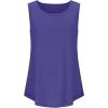 Débardeur sans manches pour femme – Débardeur d&rsquo;été sexy en coton – Coupe ample – T-shirt de sport – Couleur unie – Haut basique – Mode d&rsquo;été (disponible en grande taille)(#04 Violet)