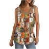 Débardeur sans manches pour femme – Débardeur d&rsquo;été sexy en coton – Coupe ample – T-shirt de sport – Couleur unie – Haut basique – Mode d&rsquo;été (disponible en grande taille)(#08 Multicolore)