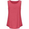 Débardeur sans manches pour femme – Débardeur d&rsquo;été sexy en coton – Coupe ample – T-shirt de sport – Couleur unie – Haut basique – Mode d&rsquo;été (disponible en grande taille)(#04 Rose)