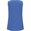 Débardeur sans manches pour femme – Débardeur d&rsquo;été sexy en coton – Coupe ample – T-shirt de sport – Couleur unie – Haut basique – Mode d&rsquo;été (disponible en grande taille)(#04 Bleu.)