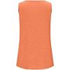 Débardeur sans manches pour femme – Débardeur d&rsquo;été sexy en coton – Coupe ample – T-shirt de sport – Couleur unie – Haut basique – Mode d&rsquo;été (disponible en grande taille)(#04 Orange)