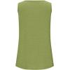 Débardeur sans manches pour femme – Débardeur d&rsquo;été sexy en coton – Coupe ample – T-shirt de sport – Couleur unie – Haut basique – Mode d&rsquo;été (disponible en grande taille)(#04 Vert.)