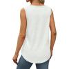 Débardeur sans manches pour femme – Débardeur d&rsquo;été sexy en coton – Coupe ample – T-shirt de sport – Couleur unie – Haut basique – Mode d&rsquo;été (disponible en grande taille)(#03 Blanc.)