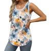 Débardeur sans manches pour femme – Débardeur d&rsquo;été sexy en coton – Coupe ample – T-shirt de sport – Couleur unie – Haut basique – Mode d&rsquo;été (disponible en grande taille)(#07 Multicolore)