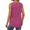 Débardeur sans manches pour femme – Débardeur d&rsquo;été sexy en coton – Coupe ample – T-shirt de sport – Couleur unie – Haut basique – Mode d&rsquo;été (disponible en grande taille)(#02 Rose.)