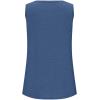 Débardeur sans manches pour femme – Débardeur d&rsquo;été sexy en coton – Coupe ample – T-shirt de sport – Couleur unie – Haut basique – Mode d&rsquo;été (disponible en grande taille)(#02 Bleu.)