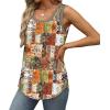 Débardeur sans manches pour femme – Débardeur d&rsquo;été sexy en coton – Coupe ample – T-shirt de sport – Couleur unie – Haut basique – Mode d&rsquo;été (disponible en grande taille)(#08 Multicolore)