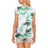 t-Shirt à Manches Courtes pour Femmes, débardeur d&rsquo;été Simple et décontracté, Coupe Ample, Hauts Chemisiers(02-à Fleurs-10)