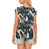 t-Shirt à Manches Courtes pour Femmes, débardeur d&rsquo;été Simple et décontracté, Coupe Ample, Hauts Chemisiers(02-à Fleurs-15)