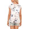 t-Shirt à Manches Courtes pour Femmes, débardeur d&rsquo;été Simple et décontracté, Coupe Ample, Hauts Chemisiers(02-à Fleurs-2)