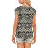 t-Shirt à Manches Courtes pour Femmes, débardeur d&rsquo;été Simple et décontracté, Coupe Ample, Hauts Chemisiers(02-paisley-1)