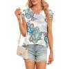 t-Shirt à Manches Courtes pour Femmes, débardeur d&rsquo;été Simple et décontracté, Coupe Ample, Hauts Chemisiers(02-paisley-3)