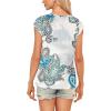 t-Shirt à Manches Courtes pour Femmes, débardeur d&rsquo;été Simple et décontracté, Coupe Ample, Hauts Chemisiers(02-paisley-3)